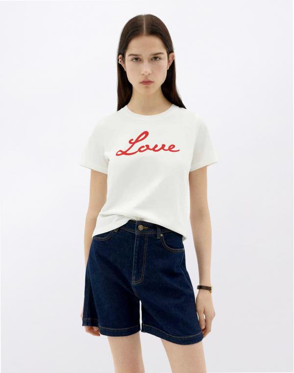Tričko Thinking MU Love Ida T-Shirt WHITE