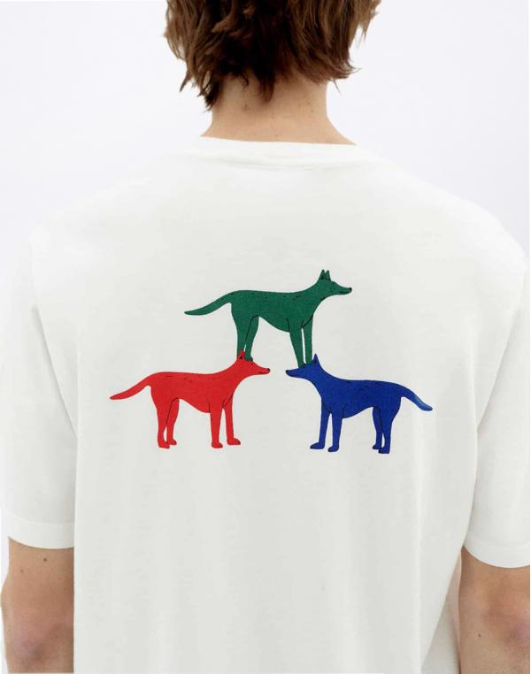 Tričko Thinking MU Perritos Zach T-Shirt WHITE