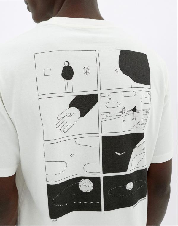 Tričko Thinking MU Pocket Zach T-Shirt WHITE