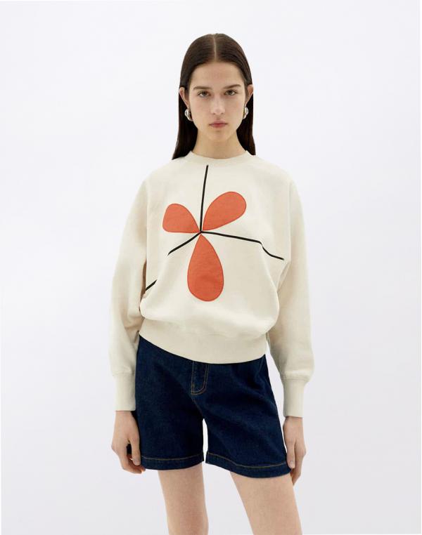 Thinking MU Sabine Bonnie Sweatshirt WHITE L
