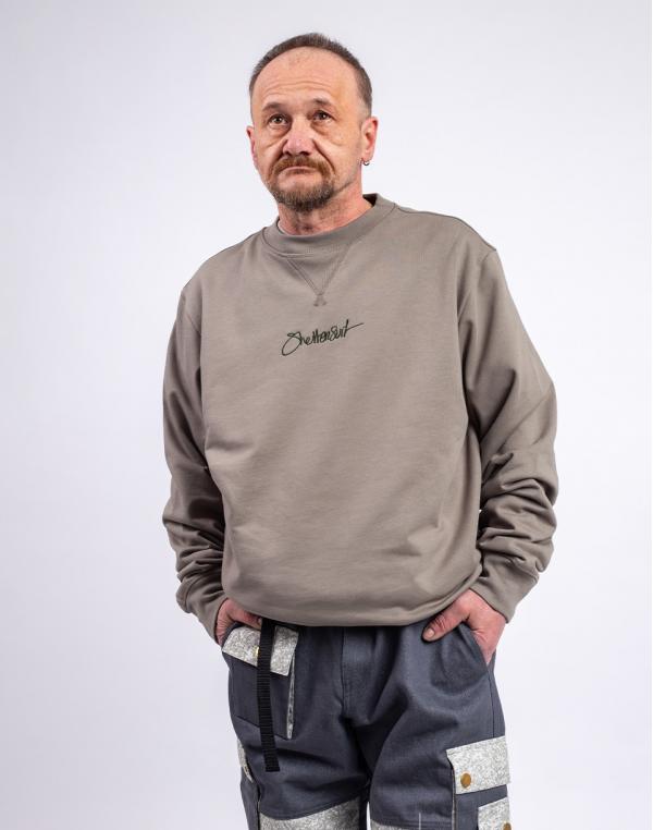 ONE OF XX Sheltersuit Logo Crewneck Sweat Army green S