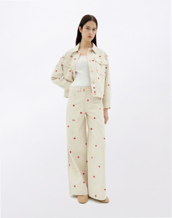 Thinking MU Sol Chain Hedda Pants ECRU 36