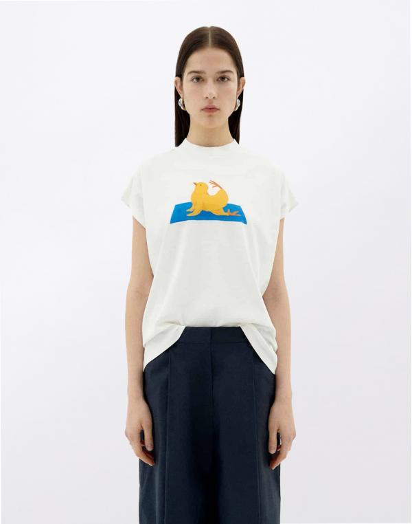 Tričko Thinking MU Yogui Animal Volta T-Shirt WHITE