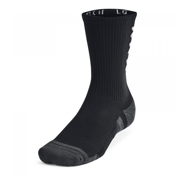 Ponožky Under Armour Perf Tech Nov 3-Pack Crew Black/ Black/ White M