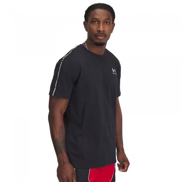 Tričko Under Armour Icon HWT Tee Taping Black/ White L