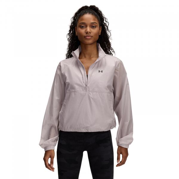 Bunda Under Armour Rival Woven HZ Anorak Gray Dawn/ Black M