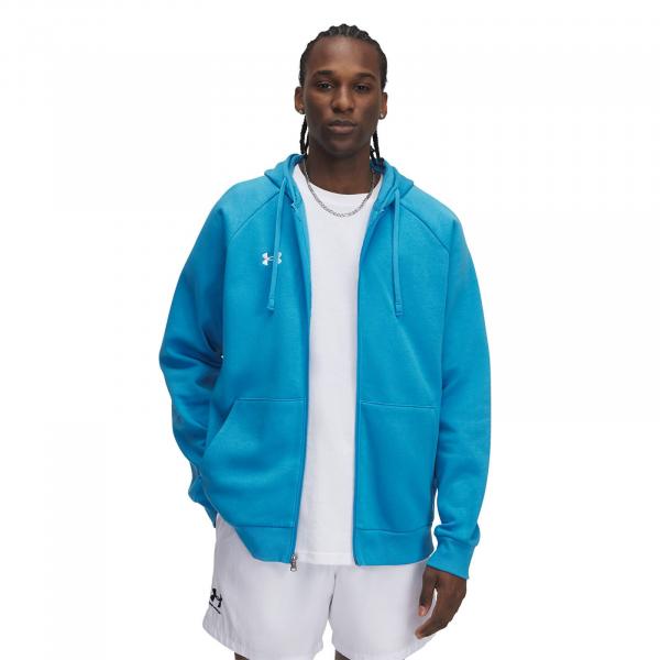 Mikina Under Armour Rival Fleece FZ Hoodie Ether Blue/ White M