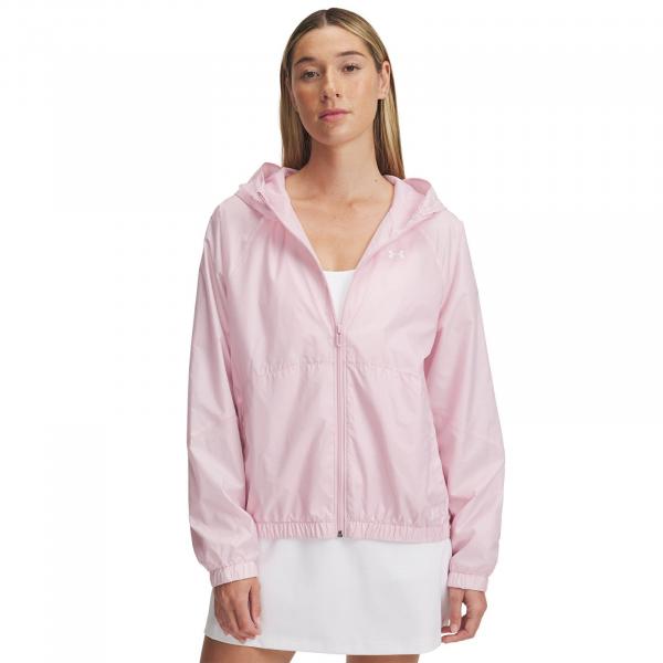 Bunda Under Armour Rival Sport Windbreak Jacket Prime Pink/ White M
