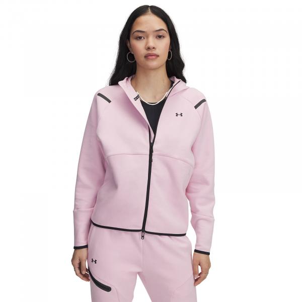 Mikina Under Armour Unstoppable Fleece FZ Prime Pink/ Black L