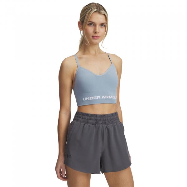 Podprsenka Under Armour Vanish Seamless Low Bra Harbor Blue/ White S