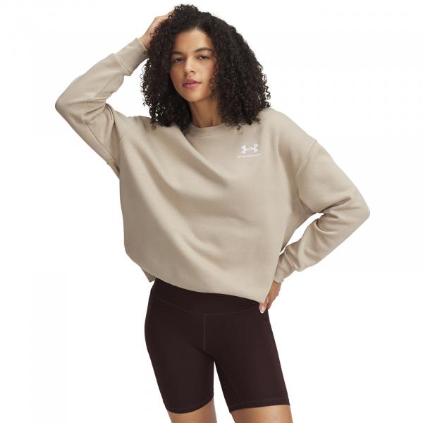 Mikina Under Armour Icon Fleece OS Crew City Khaki/ White M