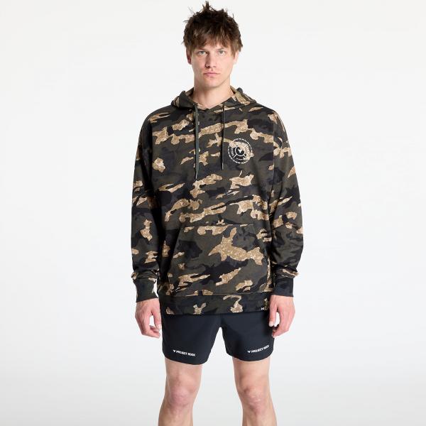 Mikina Under Armour Project Rock AOP Terry Hoodie Grey/ Green M