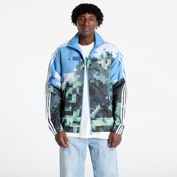 Bunda adidas x Minecraft Tracktop Blue/ Hazy Blue/ Magic Lime M