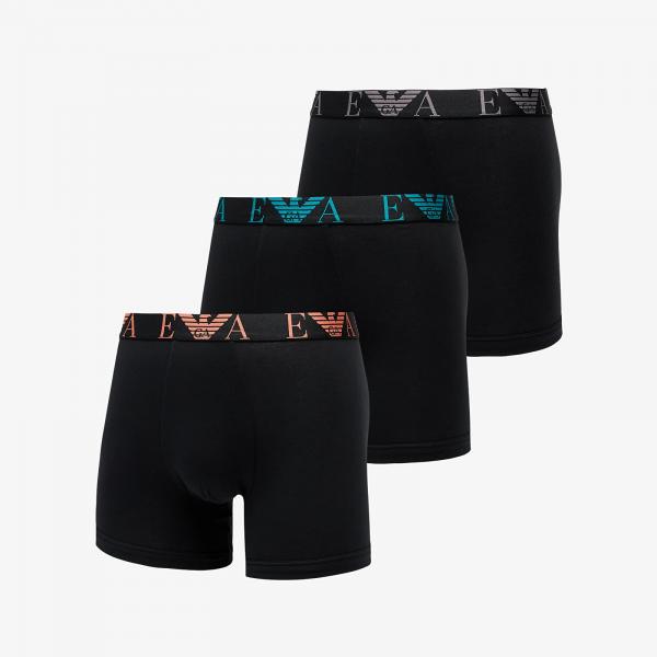 Boxerky EA7 Emporio Armani 3-Pack Boxer Black/ Black/ Black M