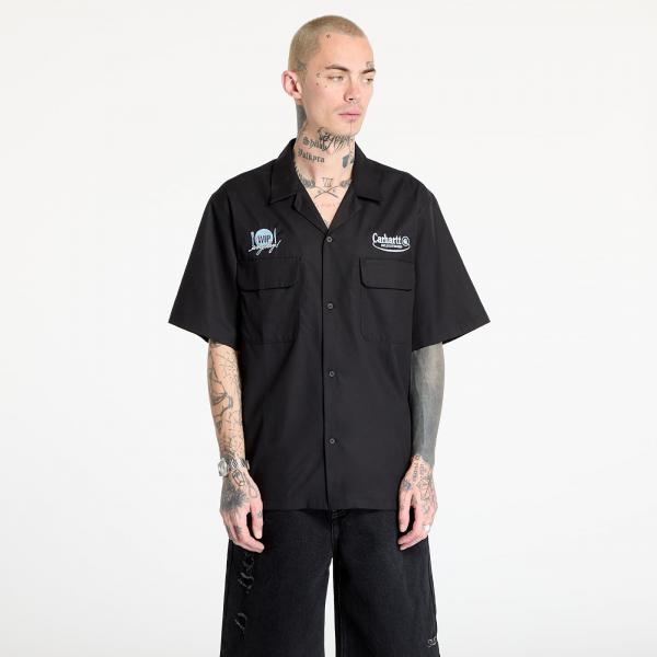 Košile Carhartt WIP Short Sleeve Deli Shirt UNISEX Black/ Bluebird S