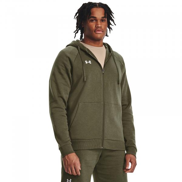 Mikina Under Armour Rival Fleece FZ Hoodie Marine OD Green/ White S