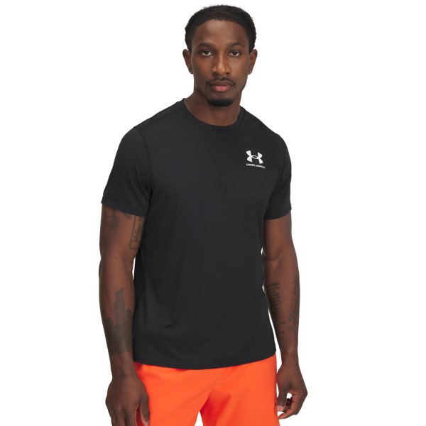 Tričko Under Armour Heatgear Fitted SS Tee Black/ White XXL