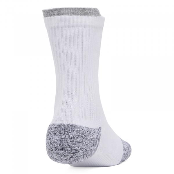 Ponožky Under Armour AD Run Cushion 3-Pack Crew White/ White/ Reflective XL