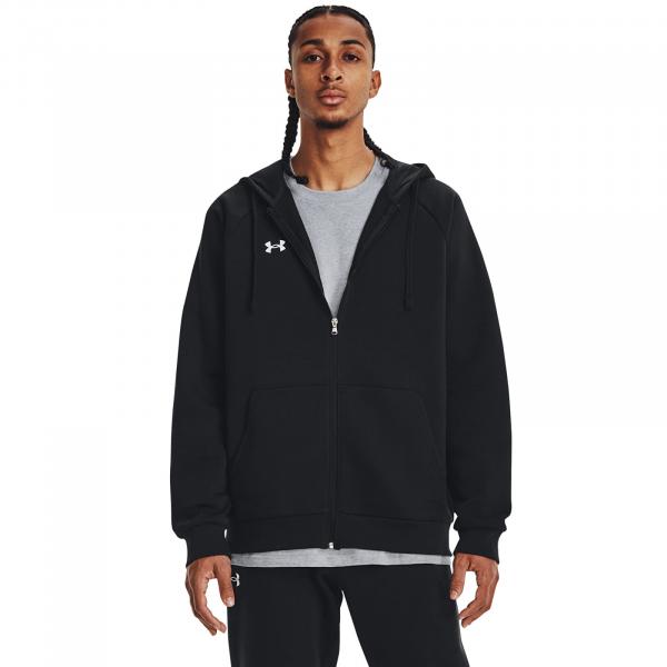 Mikina Under Armour Rival Fleece FZ Hoodie Black/ White XXL