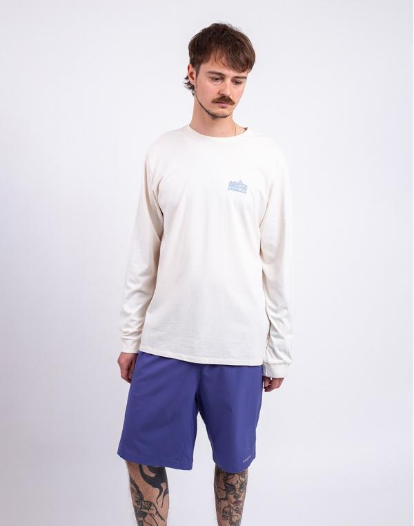 Tričko Patagonia L/S Strataspire Responsibili-Tee Birch White