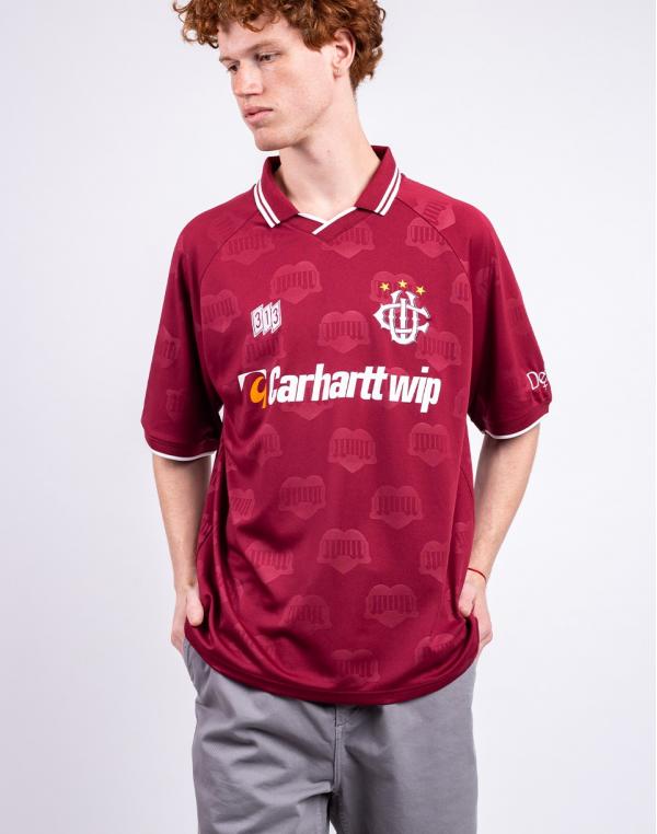 Tričko Carhartt WIP S/S HarttÉs Football T-Shirt Heart Train Jacquard, Mulberry