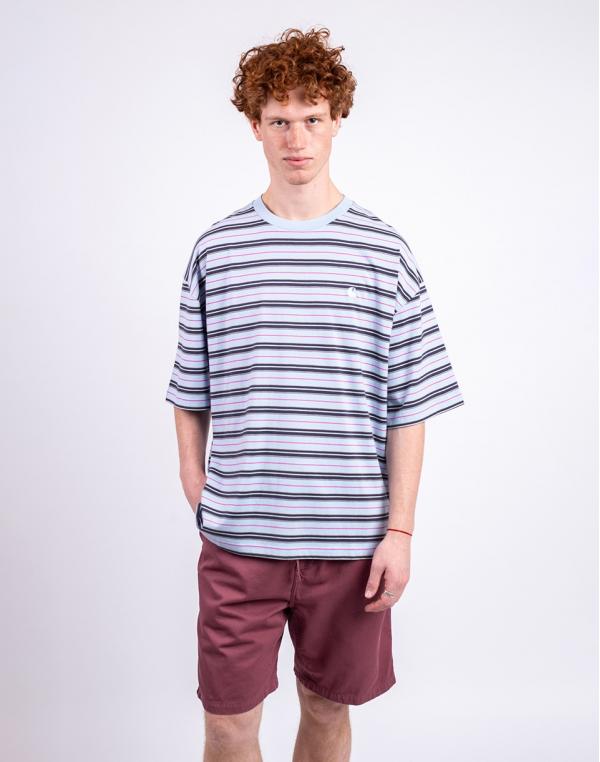 Tričko Carhartt WIP S/S Nathan T-Shirt Nathan Stripe, Air Sky
