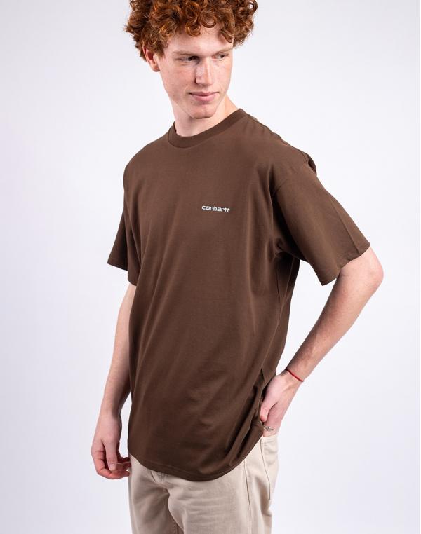 Tričko Carhartt WIP S/S Script Embroidery T-Shirt Liberica/Air Sky