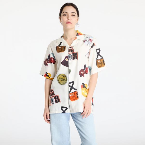 Košile Carhartt WIP S/S Jacob Rochester Shirt UNISEX Jacob Rochester Print/ Wax S