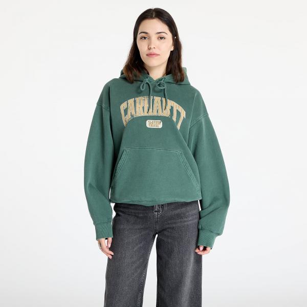 Mikina Carhartt WIP Hooded Library Sweat UNISEX Conifer Garment Dyed XS