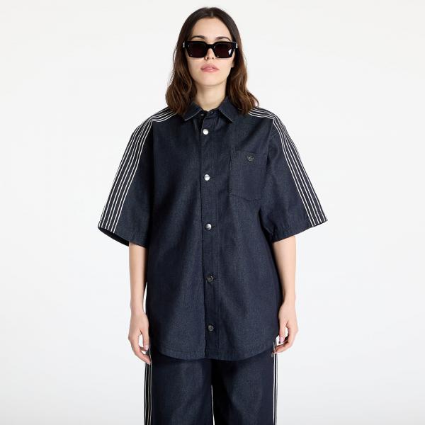 Košile adidas Denim Short Sleeve Shirt Blue/ Indigo Denim S