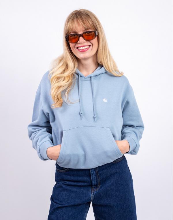 Carhartt WIP W' Hooded Casey Sweatshirt Frosted Blue/Silver XS