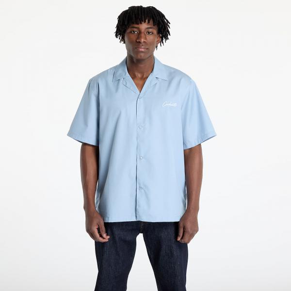 Košile Carhartt WIP S/S Delray Shirt UNISEX Frosted Blue/ White M