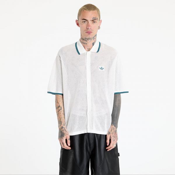 Košile adidas Button Down Knitted Shirt White/ Wonder White XL