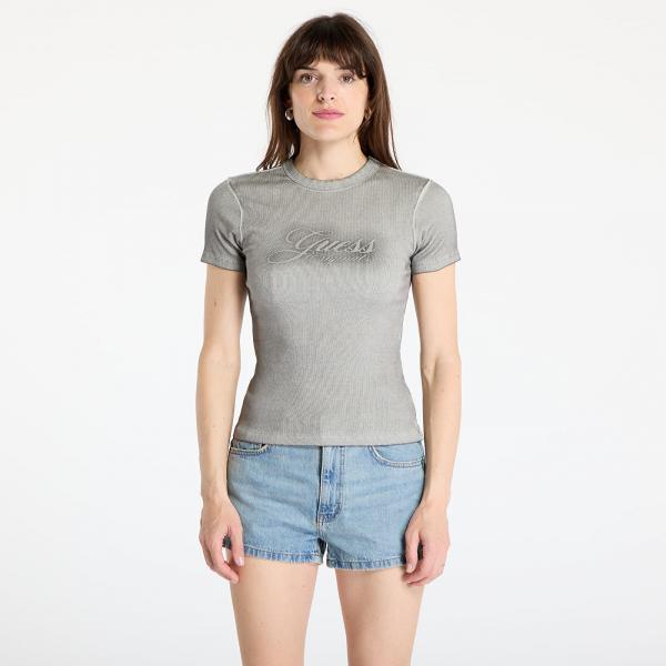 Top GUESS Originals Eco Ribbed Spray Top Jet Black Multi S