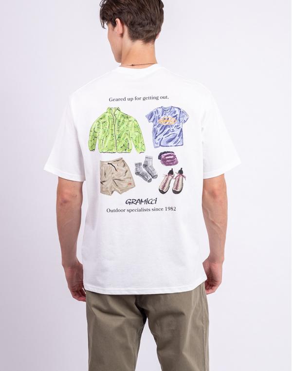 Tričko Gramicci Geared Up Tee WHITE