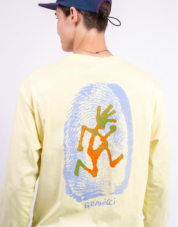 Tričko Gramicci Thumbprint L/S Tee LEMON