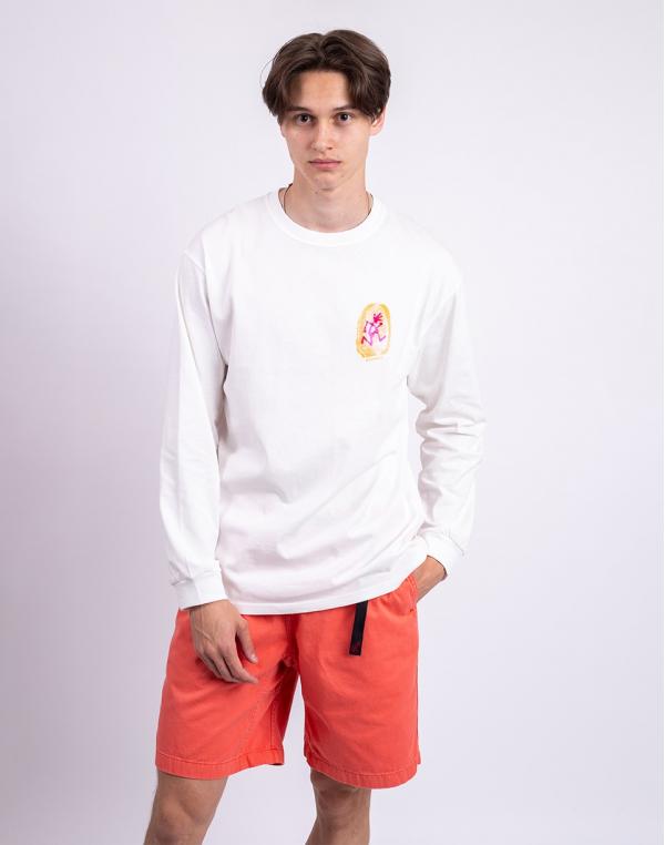 Tričko Gramicci Thumbprint L/S Tee WHITE