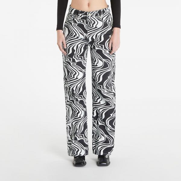 Džíny Sixth June Straight Leg Printed Jeans Black/ White W26