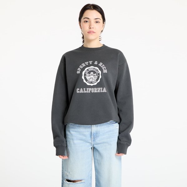 Mikina Sporty & Rich California Emblem Crewneck Faded Black XS