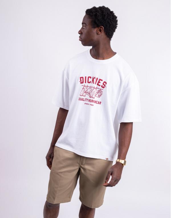 Tričko Dickies Laundry Boxy SS Tee WHITE