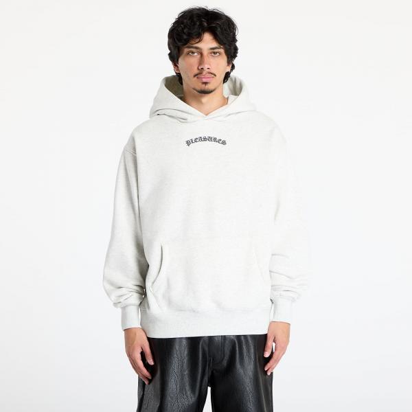 Mikina PLEASURES Neural Hoodie Grey Mélange XXL