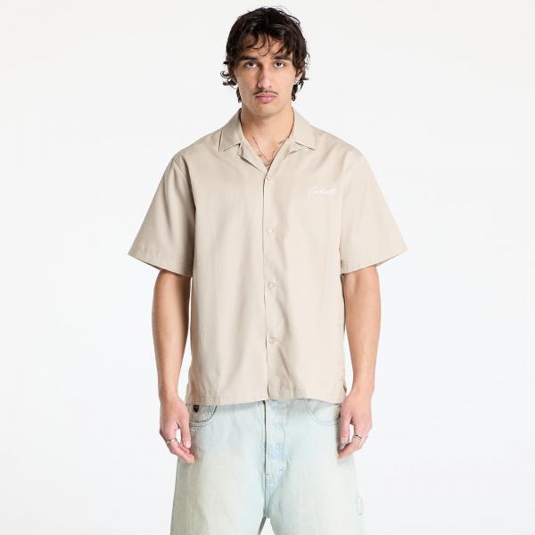 Košile Carhartt WIP S/S Delray Shirt UNISEX Fleur de Sel/ White S