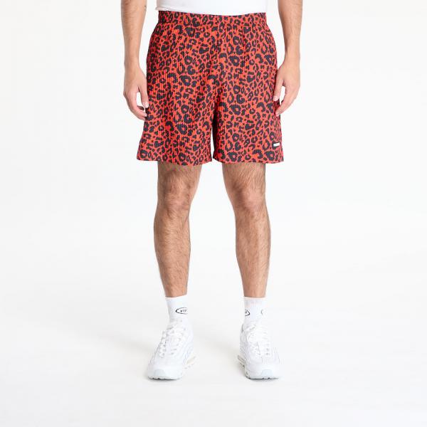 Šortky PLEASURES Leopard Active Shorts Red L