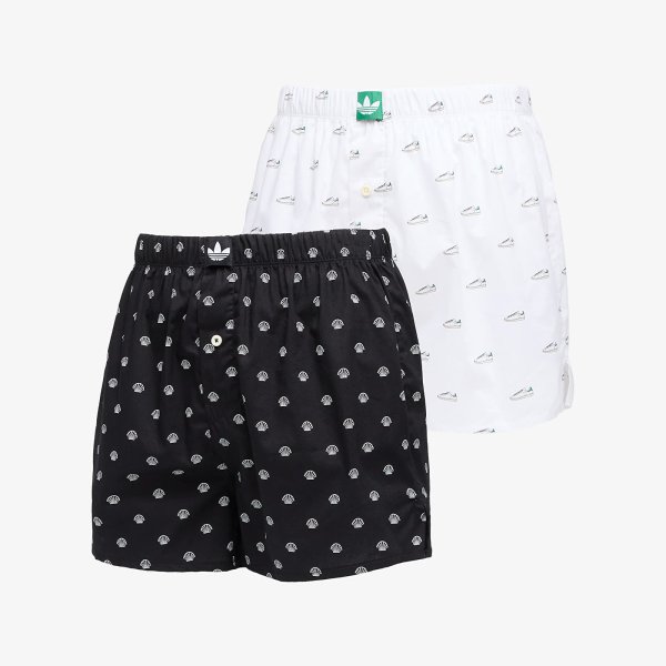 Trenky adidas Woven Boxer 2-Pack Black/ White XXL