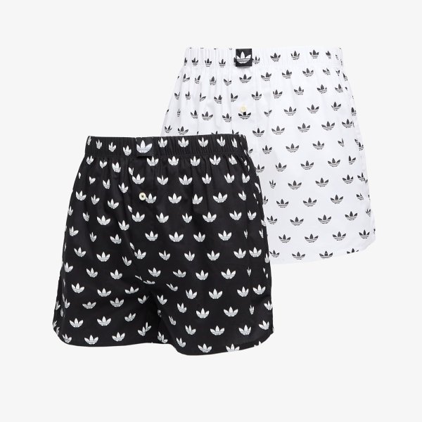 Trenky adidas Woven Boxer 2-Pack Black/ White L
