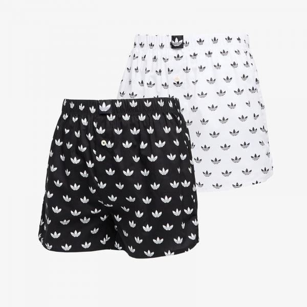 Trenky adidas Woven Boxer 2-Pack Black/ White L