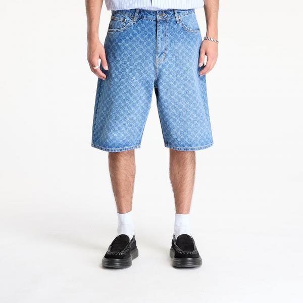 Šortky Daily Paper Monogram Denim Shorts Blue L