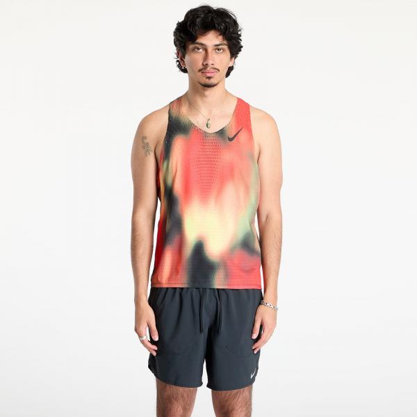 Tílko Nike AeroSwift Elite Entry Men's Dri-FIT ADV Running Tank Top Lt Lemon Twist/ Lt Crimson/ Black/ Black S