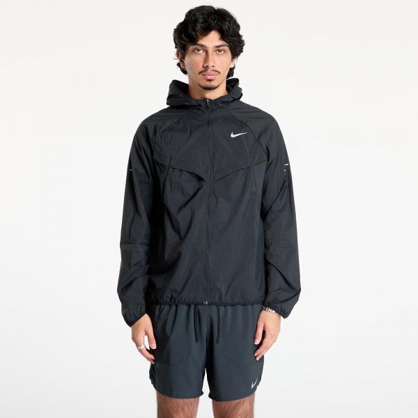 Větrovka Nike Stride Men's Repel UV Running Jacket Black/ Black/ Reflective Silv XL