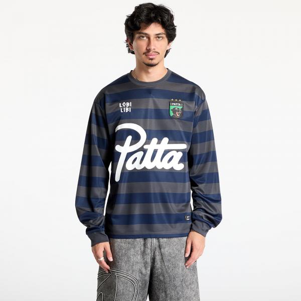 Dres Patta Striped Longsleeve Football Jersey UNISEX Forged Iron S